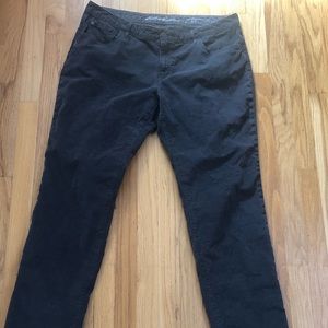 Eddie Bauer boyfriend slim pants corduroy gray 16
